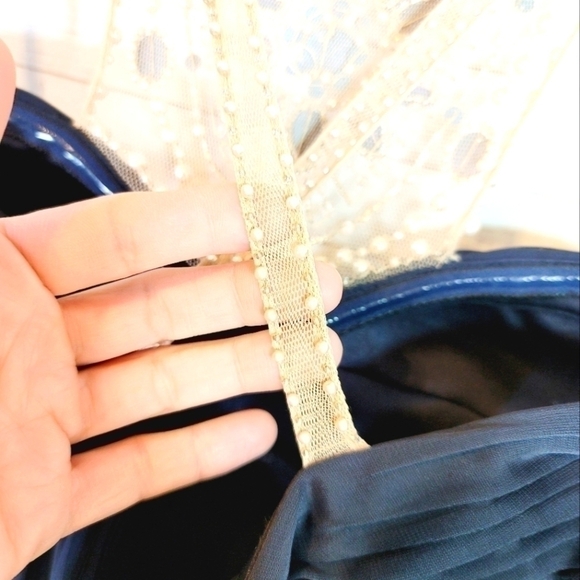 ADRIANNA PAPELL COLLECTION BEADED HALTER MAXI DRESS, SZ 10 - Picture 9 of 16